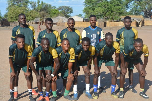 Chipoka United- posing for the group photo before the game at Mbwazulu. Pic, Hanleck Mkumba (Mana)